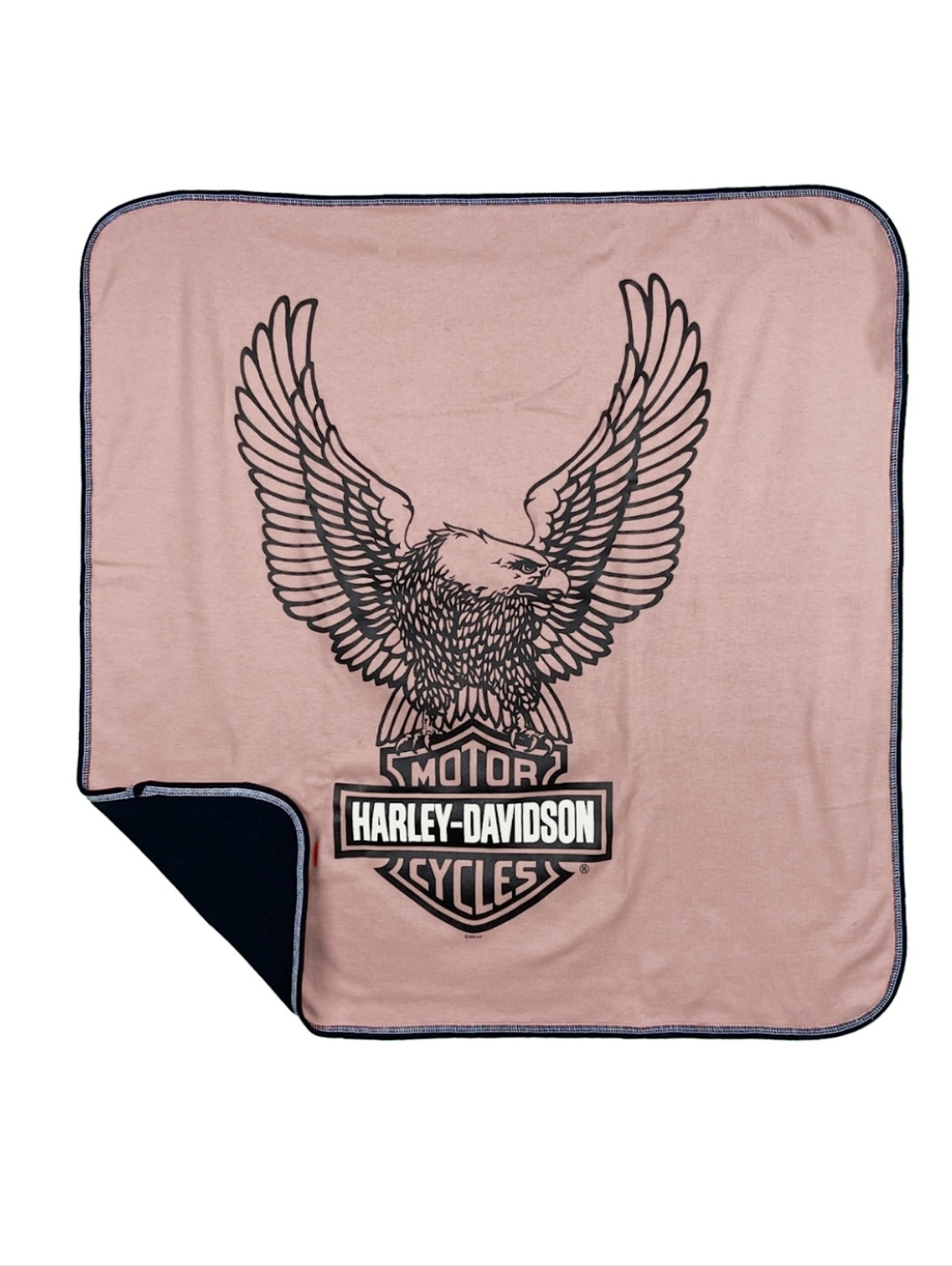 Harley Davidson Baby Infant Girl Receiving Blanket Eagle Pink Black NWT Moto